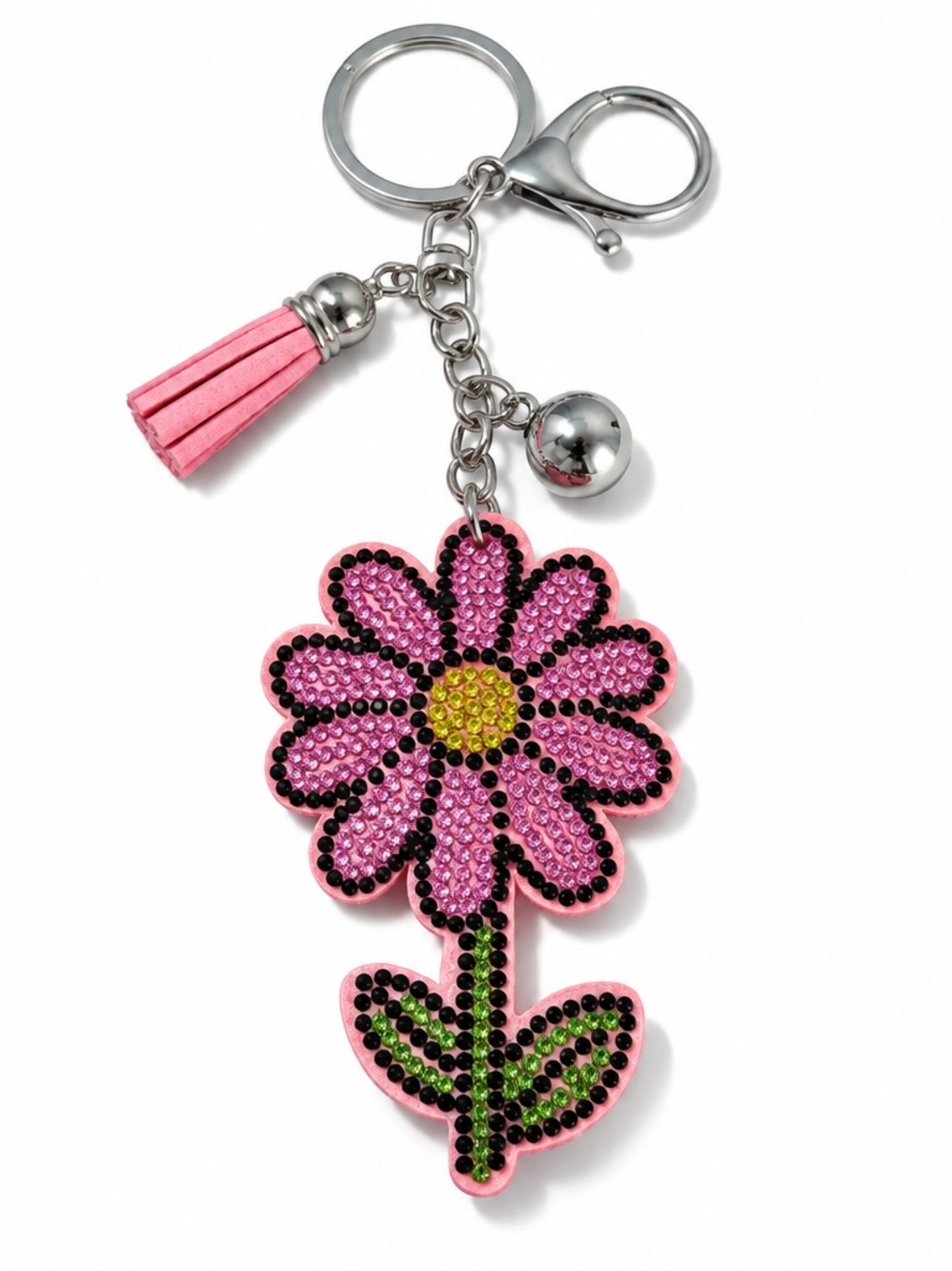 Daisy Crystal Keychain Bag Backpack Charm